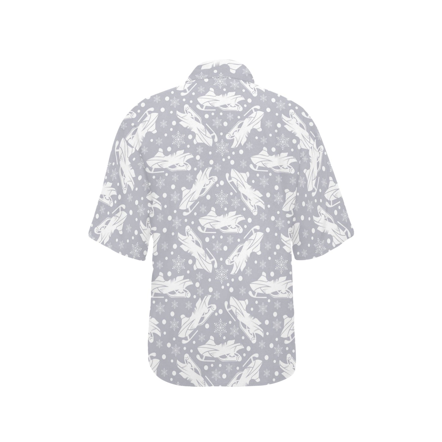 Snowmobile Print Design LKS302 Women's Hawaiian Shirt