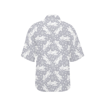 Snowmobile Print Design LKS302 Women's Hawaiian Shirt