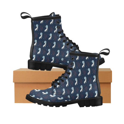 Wolf Moon Print Design LKS304 Women's Boots