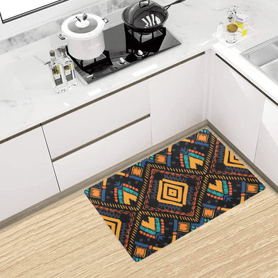 Kente Pattern Print Design 05 Kitchen Mat