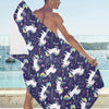 Unicorn Print Design LKS305 Beach Towel 32" x 71"
