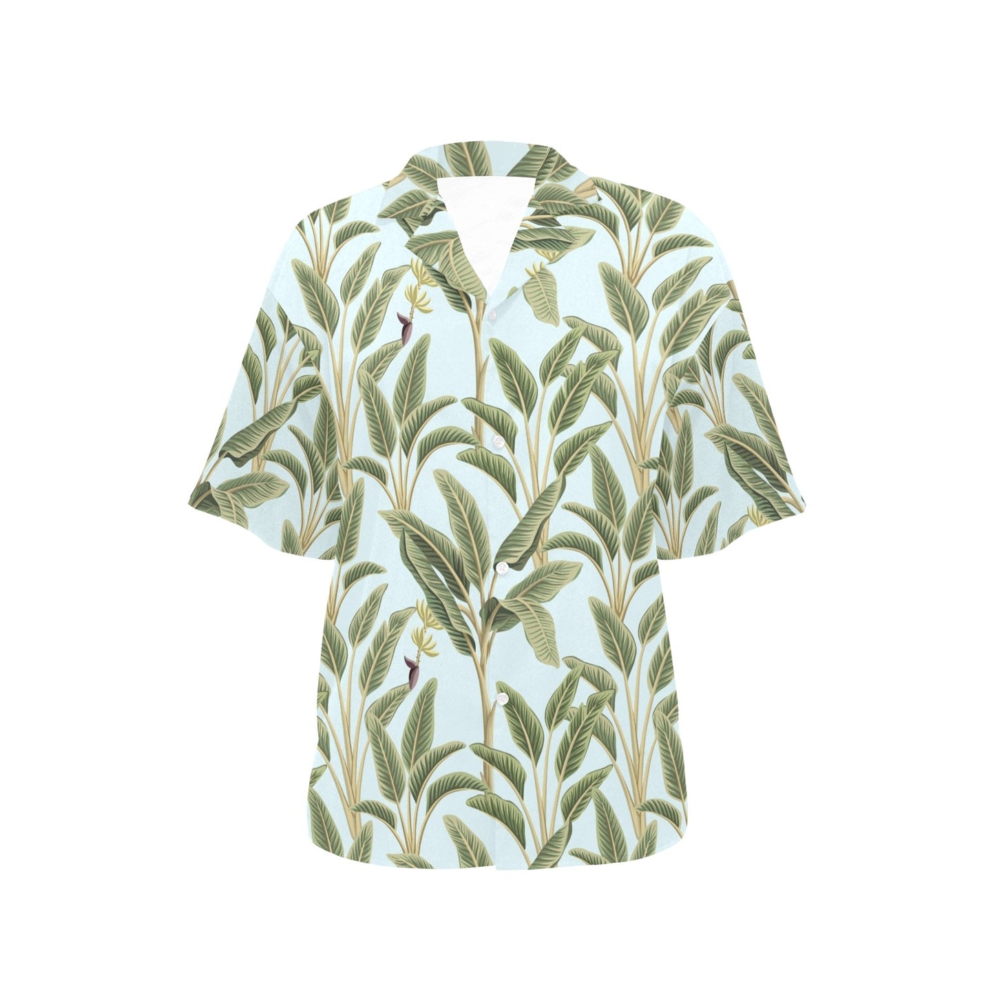 Banana Leaf Pattern Print Design BL03 Women's Hawaiian Shirt