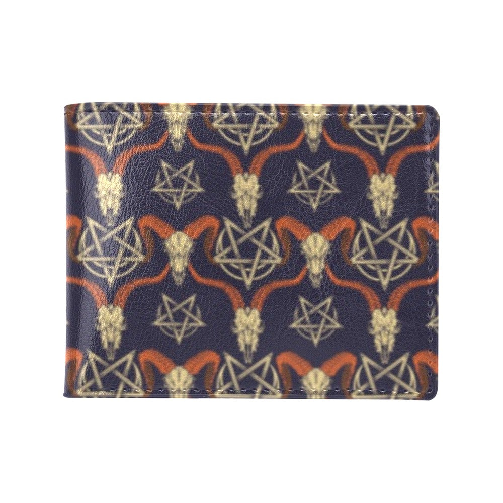 Buffalo Head Print Design LKS403 Men's ID Card Wallet