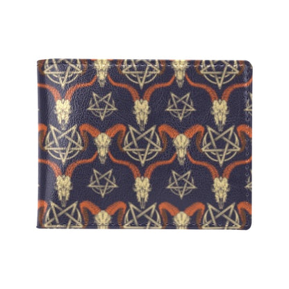 Buffalo Head Print Design LKS403 Men's ID Card Wallet