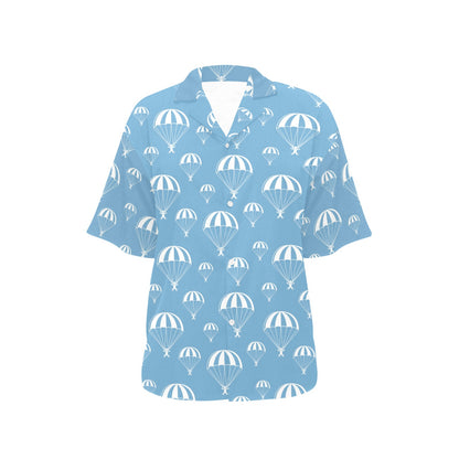 Skydiver Print Design LKS305 Women's Hawaiian Shirt