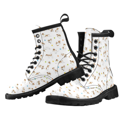 Russell Terriers With Balls Print Design LKS307 Women's Boots
