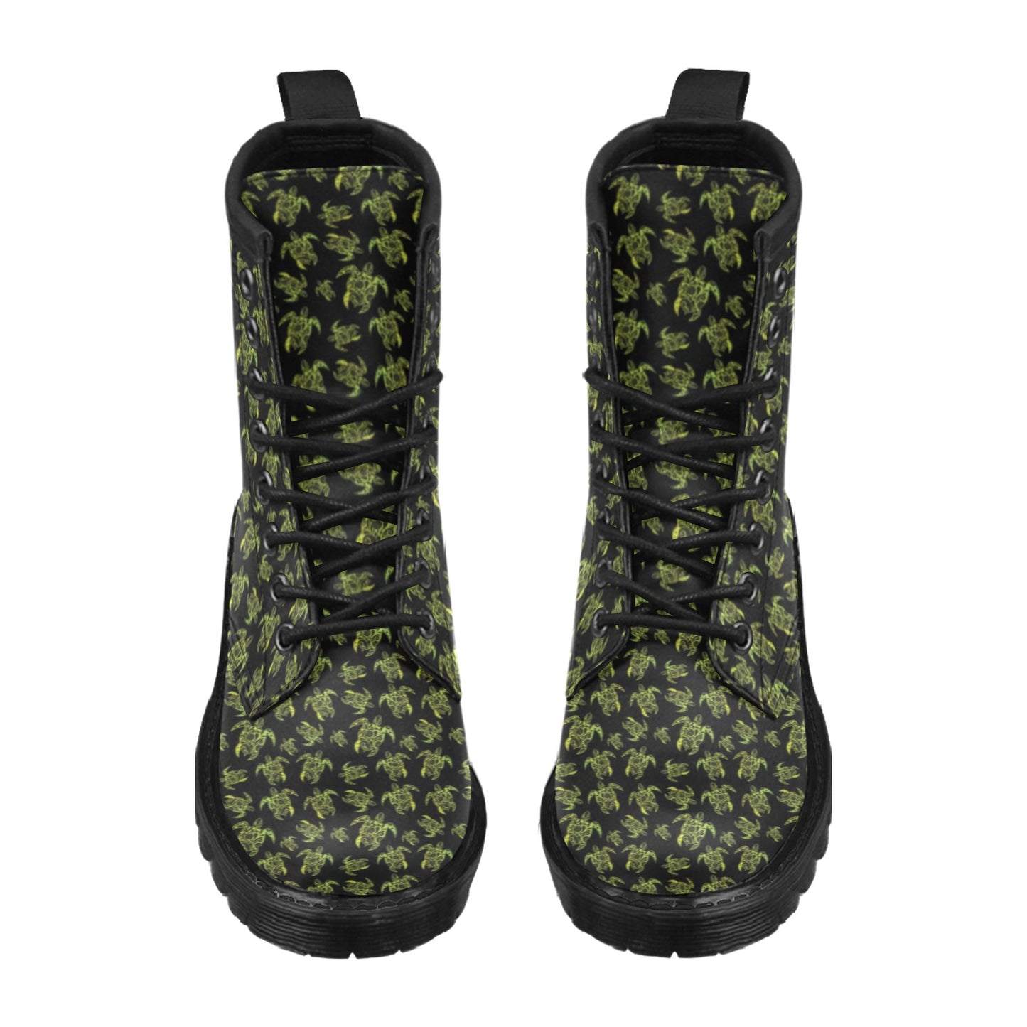 Green Tribal Turtle Polynesian Themed Women's Boots