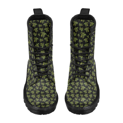 Green Tribal Turtle Polynesian Themed Women's Boots