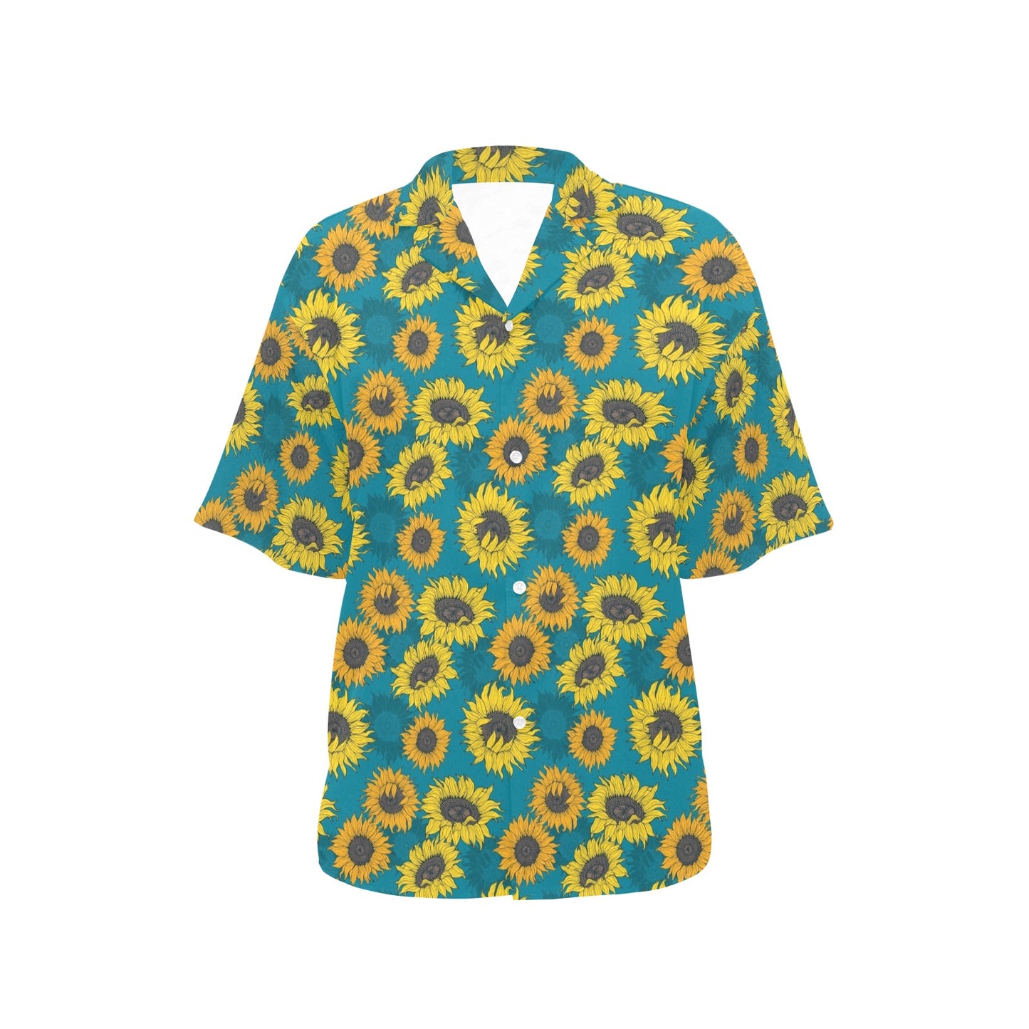 Sunflower Print Design LKS301 Women's Hawaiian Shirt