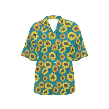 Sunflower Print Design LKS301 Women's Hawaiian Shirt