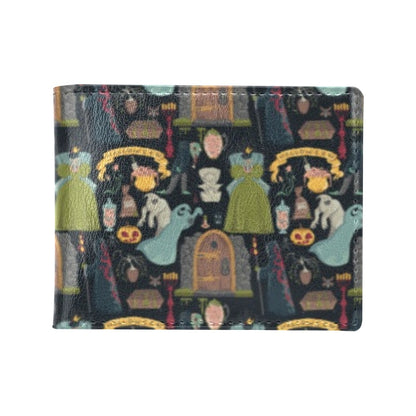 Creepy Halloween Print Design LKS304 Men's ID Card Wallet