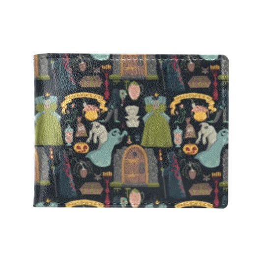 Creepy Halloween Print Design LKS304 Men's ID Card Wallet