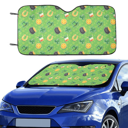 Shamrock Saint Patrick's Day Print Design LKS302 Car front Windshield Sun Shade