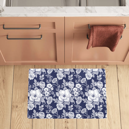 Floral Infrared Pattern Kitchen Mat