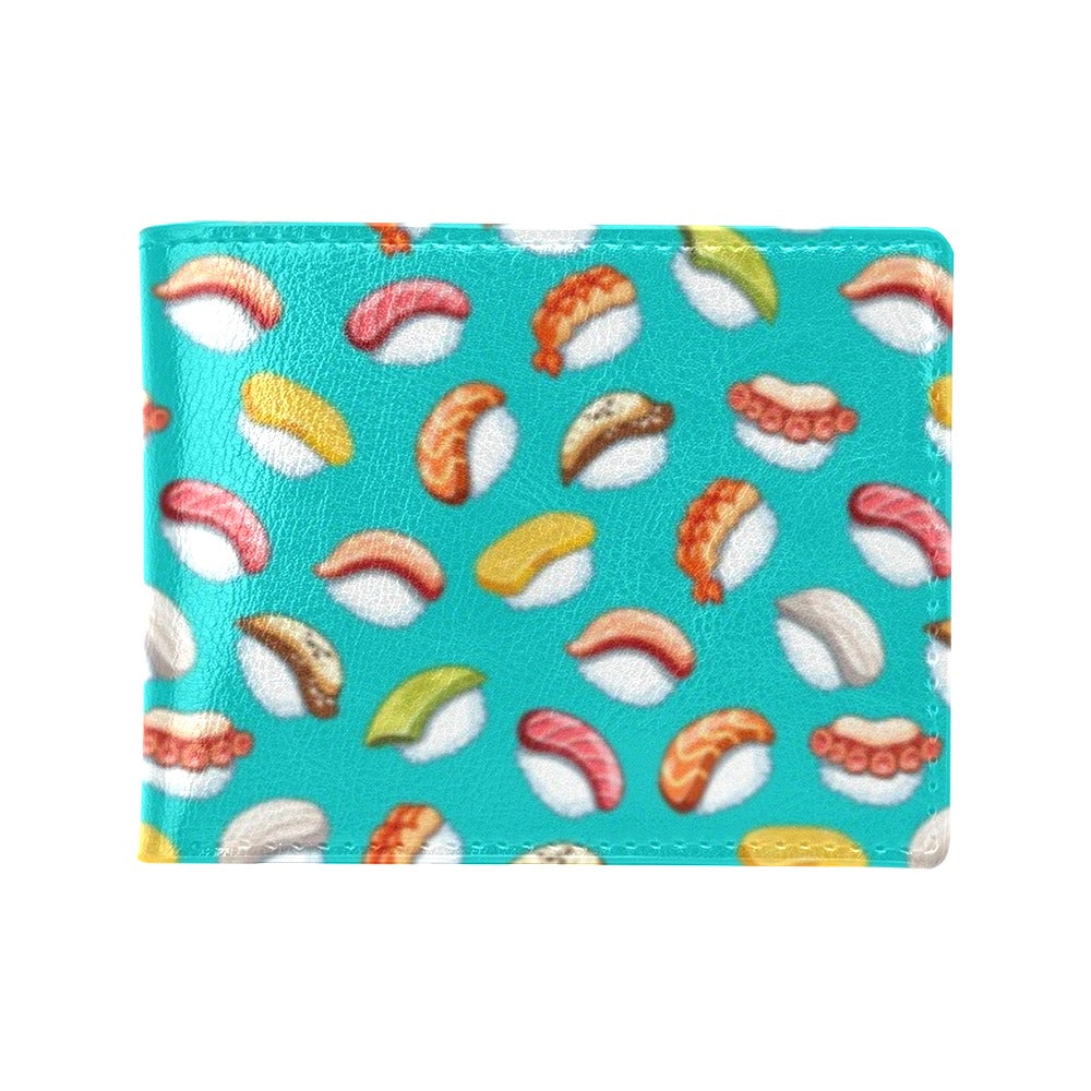 Sushi Themed Print Men's ID Card Wallet