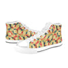 Tie Dye Print Design LKS302 High Top Women's White Shoes