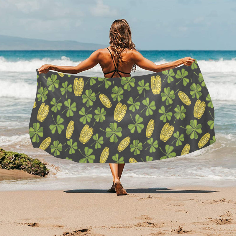 St Patricks Day Print Design LKS305 Beach Towel 32" x 71"