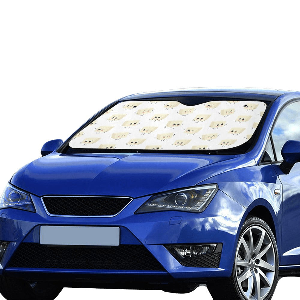 Tofu Print Design LKS301 Car front Windshield Sun Shade