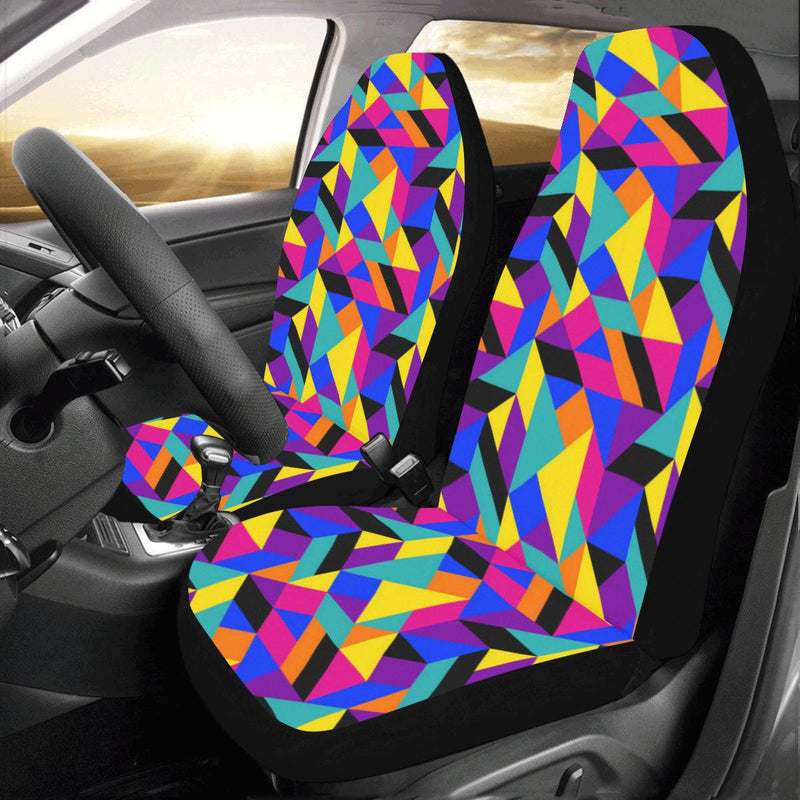 90s Colorful Pattern Print Design 1 Car Seat Covers (Set of 2)-JORJUNE.COM