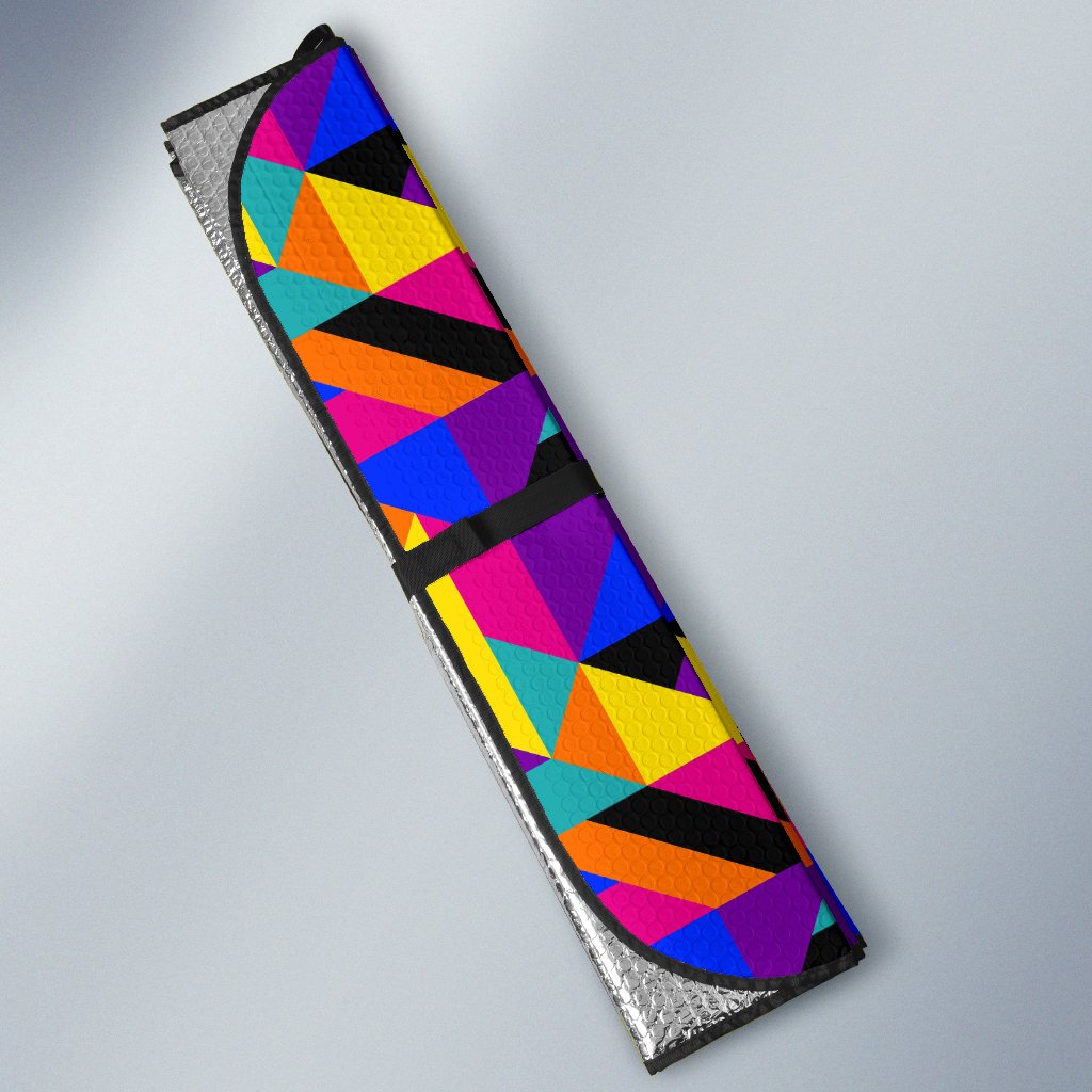 90s Colorful Pattern Print Design 1 Car Sun Shade-JORJUNE.COM