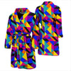 90s Colorful Pattern Print Design 1 Men Bathrobe-JORJUNE.COM