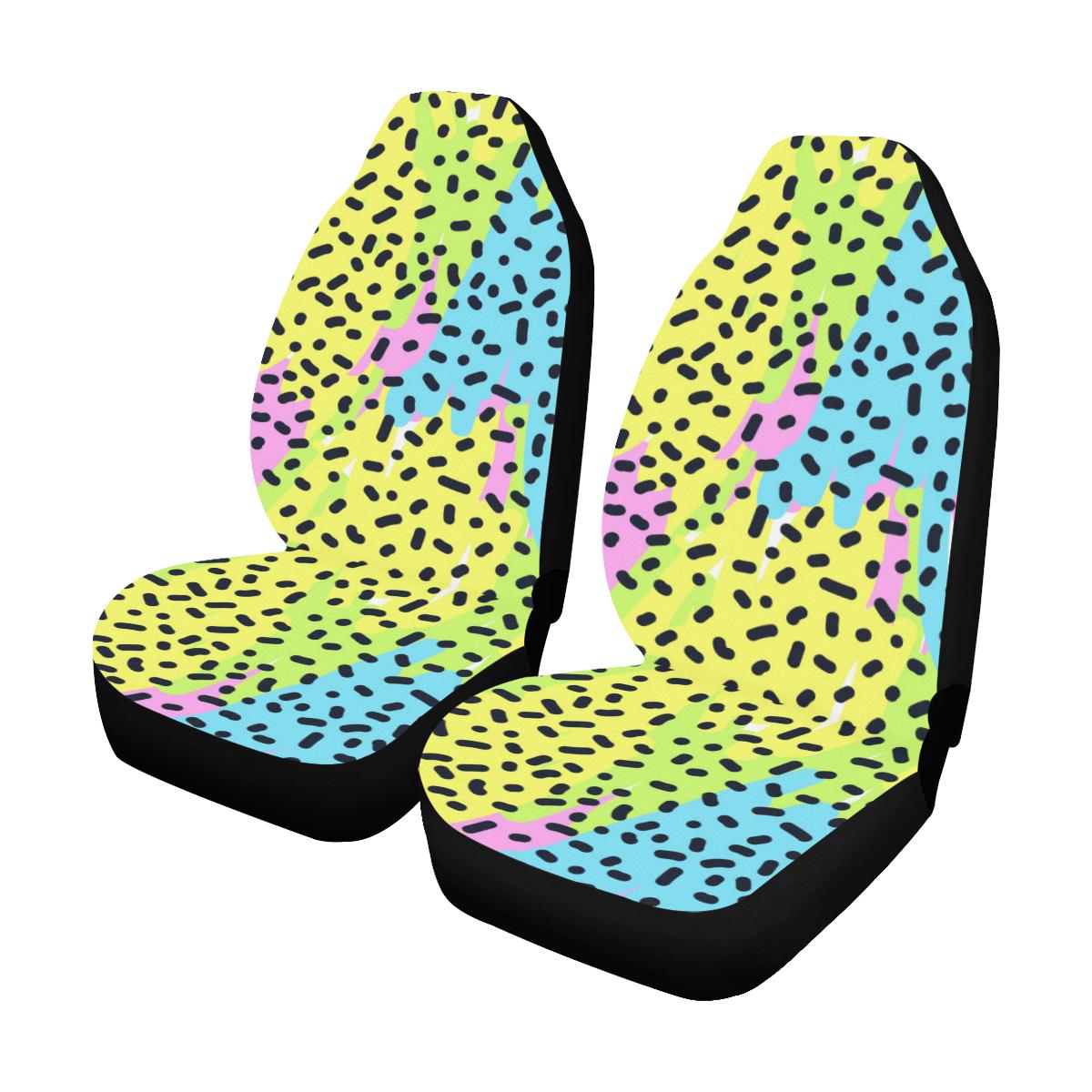 90s Pattern Print Design 2 Car Seat Covers (Set of 2)-JORJUNE.COM