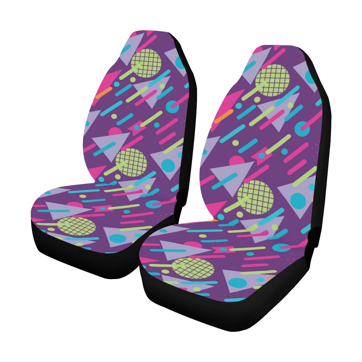 90s Pattern Print Design 4 Car Seat Covers (Set of 2)-JORJUNE.COM