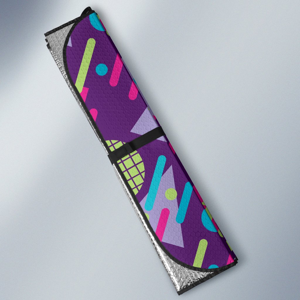 90s Pattern Print Design 4 Car Sun Shade-JORJUNE.COM
