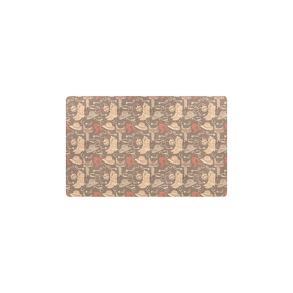 Cowboy Pattern Print Design 02 Kitchen Mat