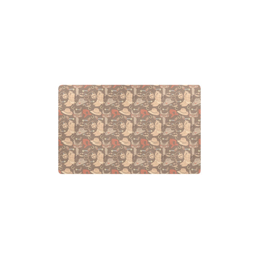Cowboy Pattern Print Design 02 Kitchen Mat
