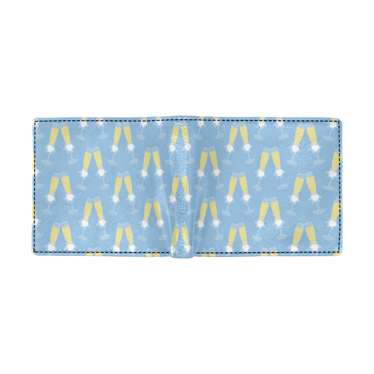 Champagne Pattern Print Design 06 Men's ID Card Wallet
