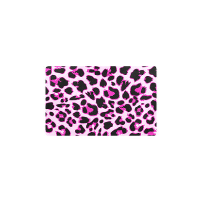 Pink Leopard Print Kitchen Mat