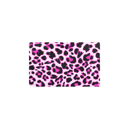 Pink Leopard Print Kitchen Mat