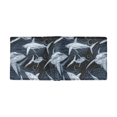 Shark Print Pattern Men's ID Card Wallet