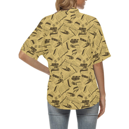 Book Pattern Print Design 02 Women's Hawaiian Shirt