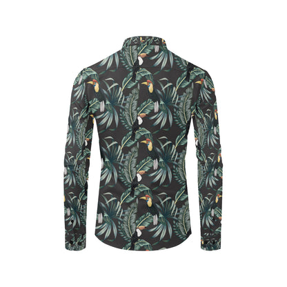 Rainforest Pattern Print Design RF06 Men's Long Sleeve Shirt