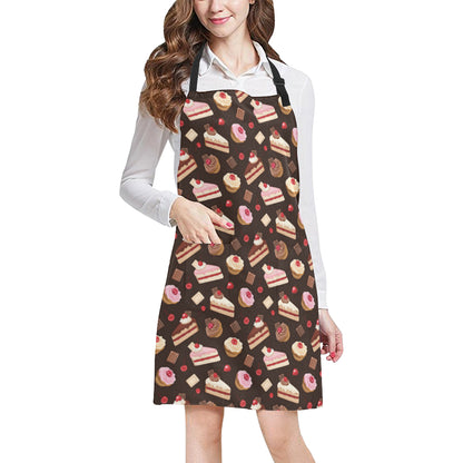 Cake Pattern Print Design 04 Apron with Pocket