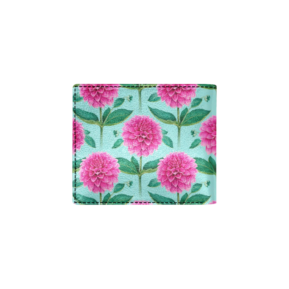 Dahlia Pattern Print Design DH08 Men's ID Card Wallet