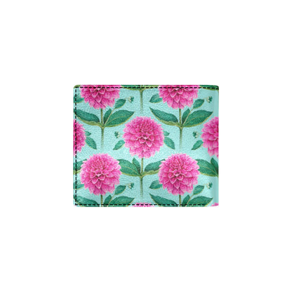 Dahlia Pattern Print Design DH08 Men's ID Card Wallet
