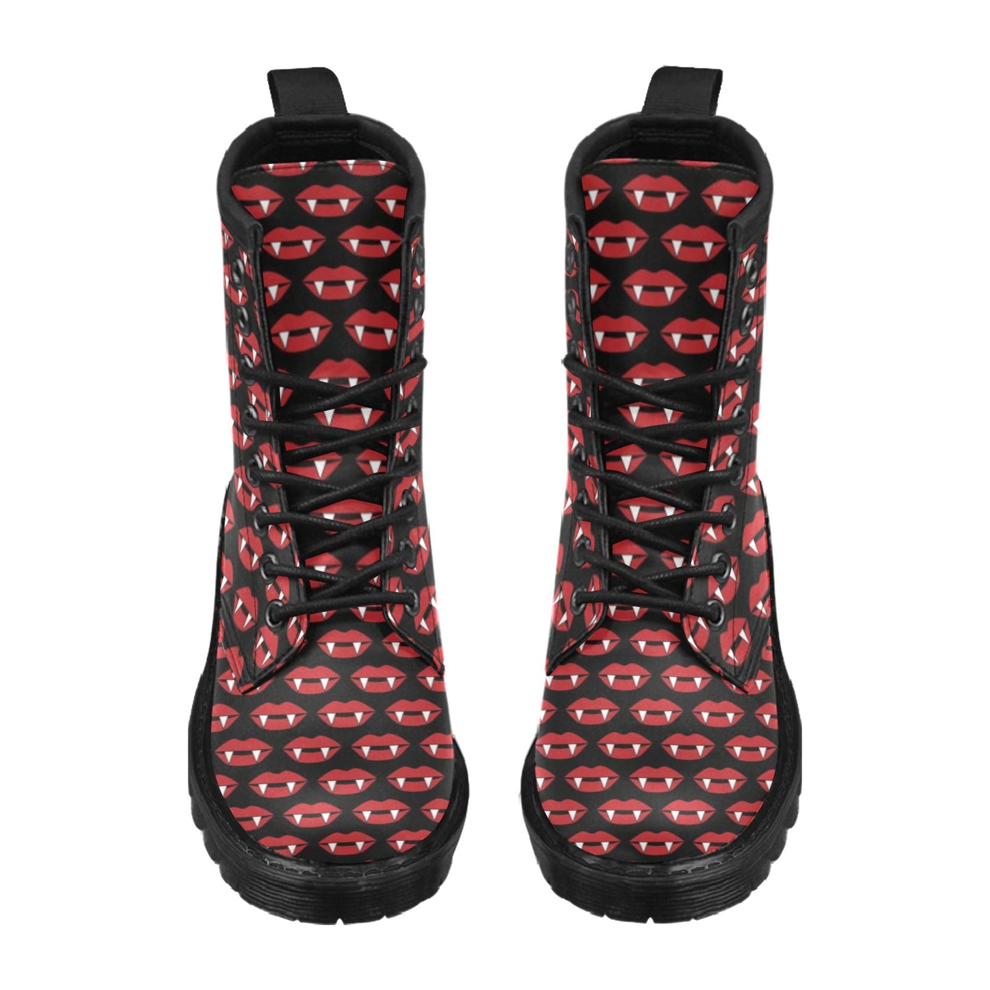Vampire Lips Print Design LKS302 Women's Boots
