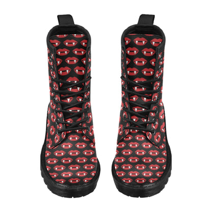 Vampire Lips Print Design LKS302 Women's Boots