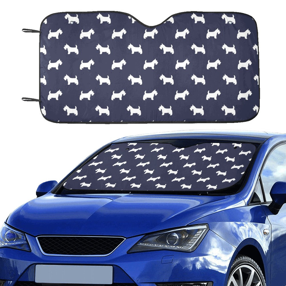 Scottish Terriers Print Design LKS3019 Car front Windshield Sun Shade