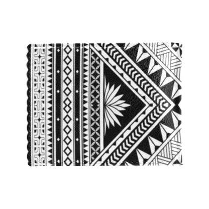 Samoan Tattoo Style Print Design LKS307 Men's ID Card Wallet
