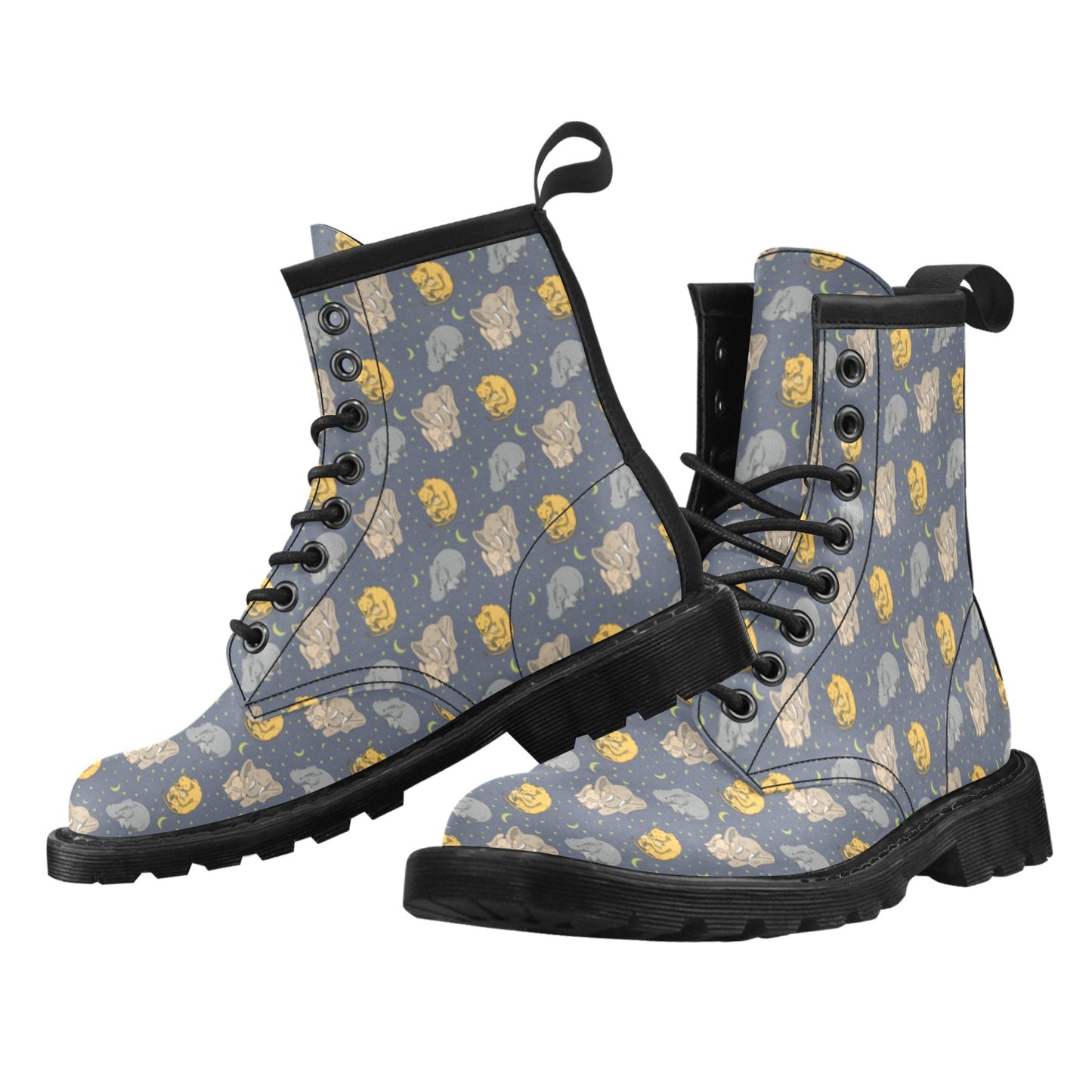 Safari Elephant Lion Print Design LKS303 Women's Boots