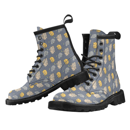 Safari Elephant Lion Print Design LKS303 Women's Boots