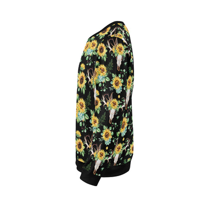 Sunflower Pattern Print Design SF08 Men Long Sleeve Sweatshirt