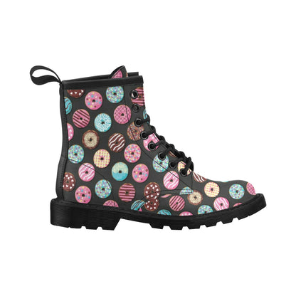 Donut Pattern Print Design DN02 Women's Boots