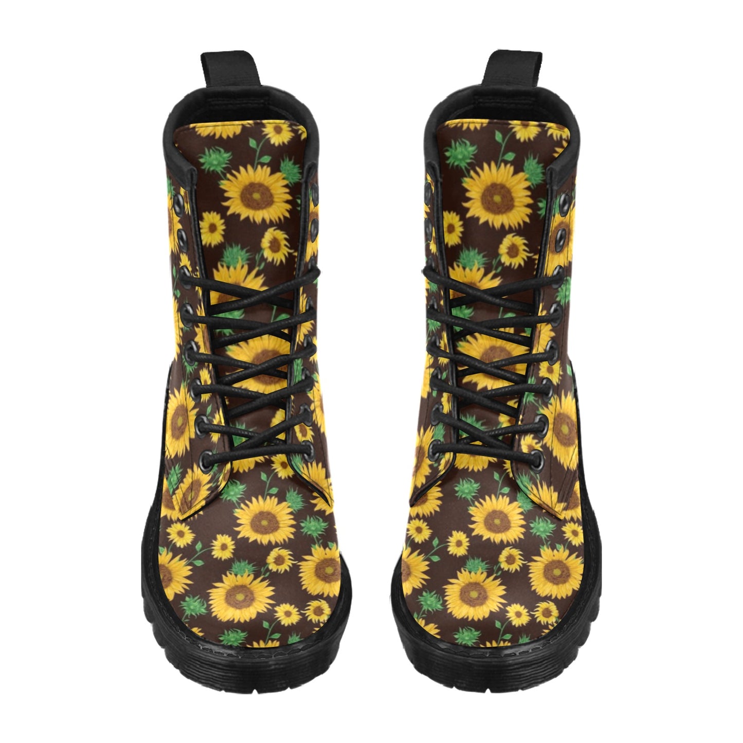 Sunflower Pattern Print Design SF01 Women's Boots
