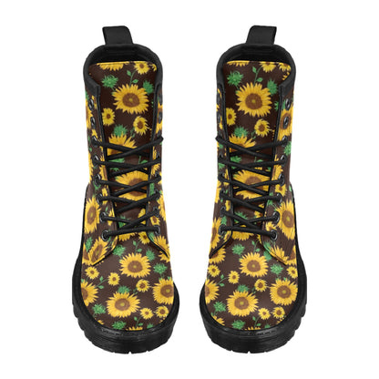 Sunflower Pattern Print Design SF01 Women's Boots
