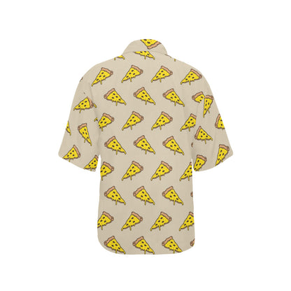 Pizza Pattern Print Design A04 Women's Hawaiian Shirt